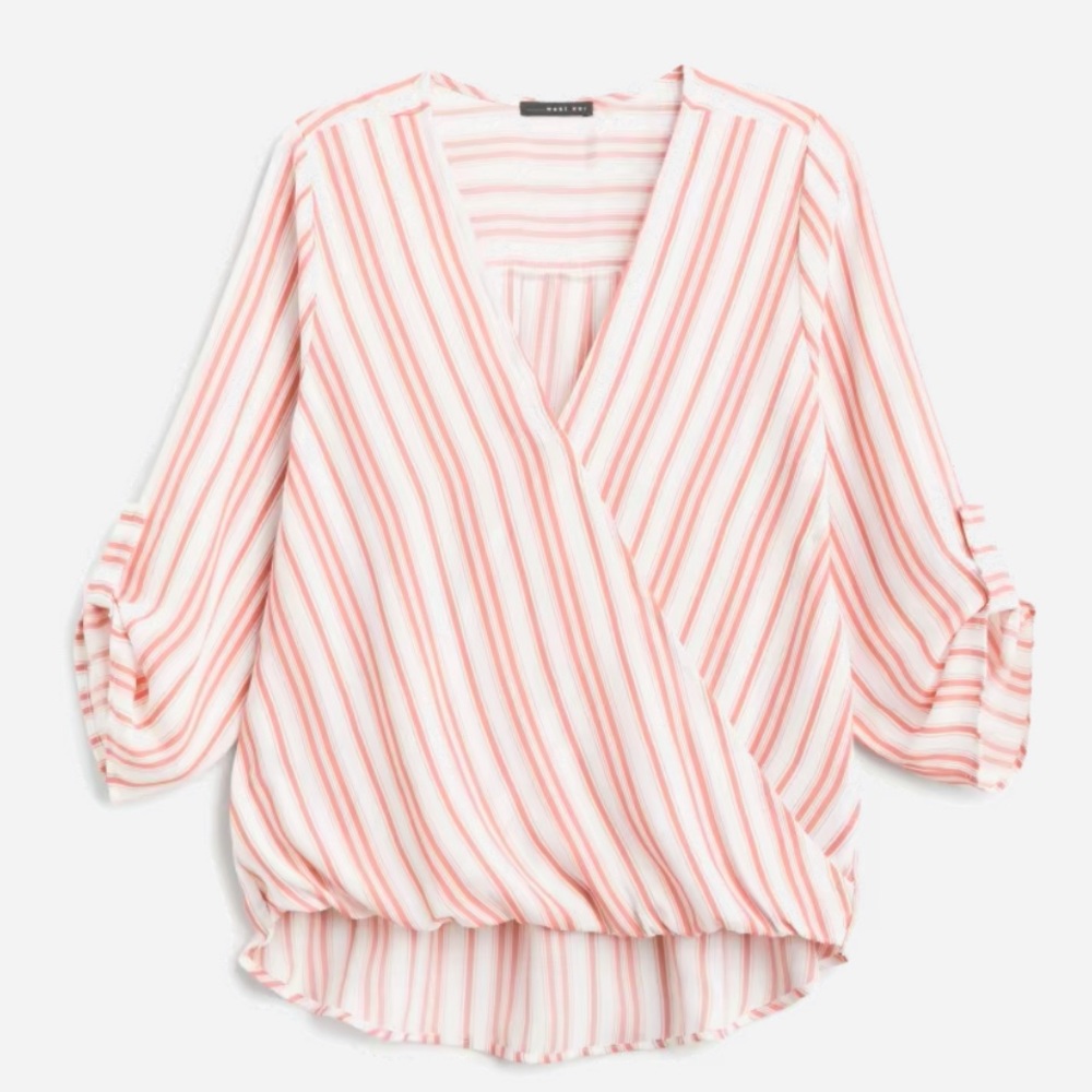 WEST KEI

Allan Surplice Rolltab High Low Top
M | Pink